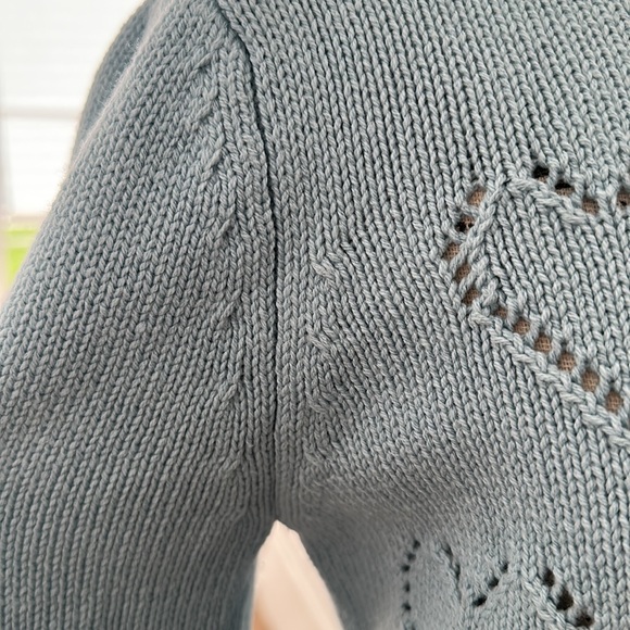 Anthropologie Heart-Shaped Pointelle Knit Top/Sweater - Picture 11 of 11
